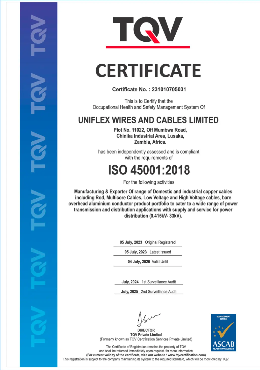 certificate